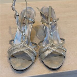 Dyeables Silver Strappy Heels